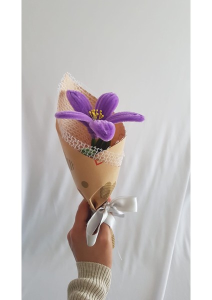 El Yapımı Zambak Şönil Çiçek Buket – Dekoratif, Solmayan, Hediye Için Ideal fırsatları