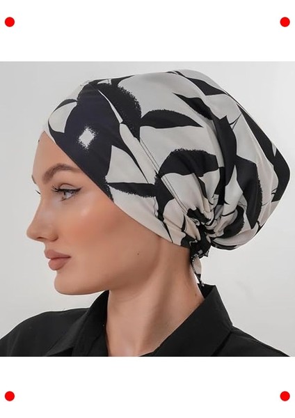 Kadın Tesettür Yüzücü Bonesi - Yaprak Desenli fiyatları