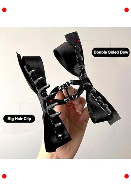 Siyah Saten Fiyonk Mandal Toka & Saç Aksesuar Seti indirimleri