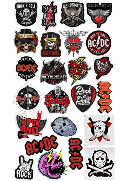 Rock Telefon Laptop Notebook Tablet Defter Matara Stiker Etiket ST2106