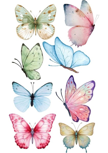 Kelebek Telefon Laptop Notebook Tablet Defter Matara Stiker Etiket ST2173