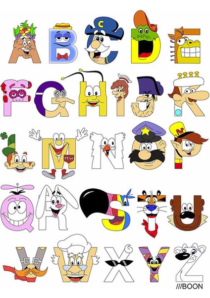 Harfler Telefon Laptop Notebook Tablet Defter Matara Stiker Etiket ST2180