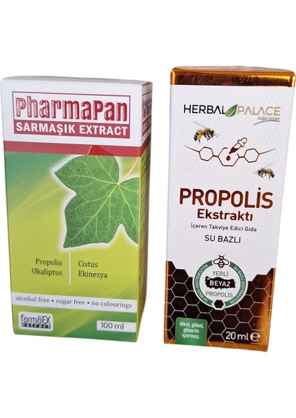 Sarmaşık Ekstrat 100ML + Propolis Ekstrat(Öksürük Kesici & Akciğer Detox) fiyatları