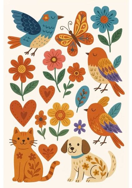 Sevimli Hatvanlar Telefon Laptop Notebook Tablet Defter Matara Stiker Etiket ST2060