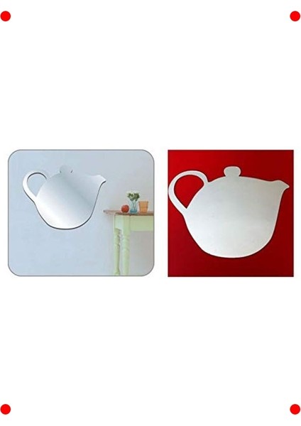 Çaydanlık Şekilli Aynalı Duvar Stickerı