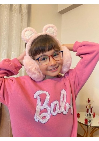 Peluş Tavşan Kulaklıklı Yumuşak Kulaklık Sıcak Tutan Kulaklık Peluş Kulaklık Bere Kulaklık