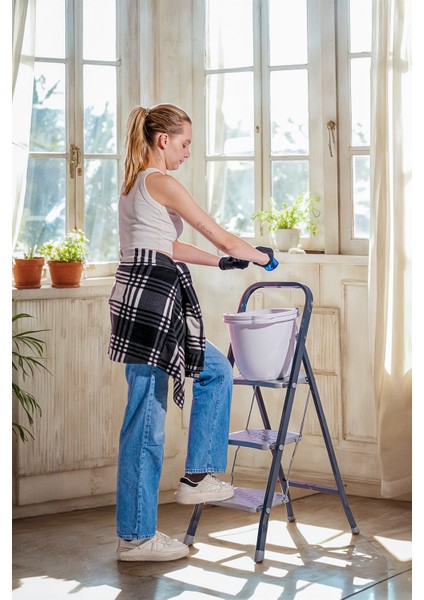 Easystep 3 Basamaklı Katlanabilir Kullanımı Pratik Taşıması Kolay Portatif Merdiven fırsatları