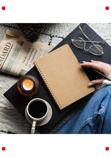 A5 Kraft Kapak Çizgili Not Defteri (70 Yaprak)