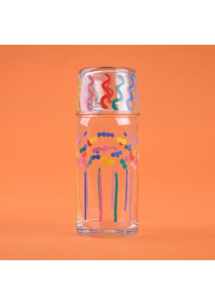 Functional Basic Bardaklı Sürahi - Renkli - 700 ml