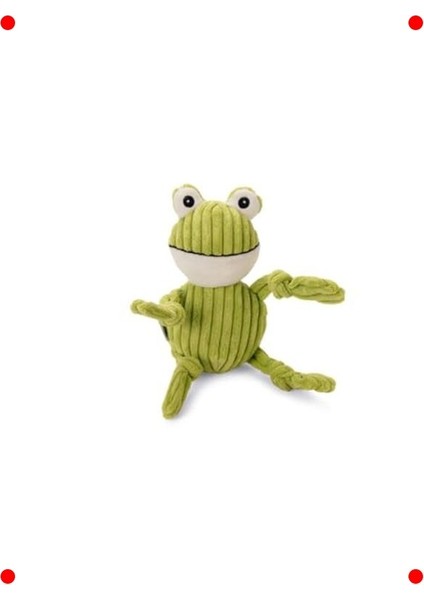 Kadife Kurbağa Şekilli Köpek Oyuncağı - Yeşil 30CM