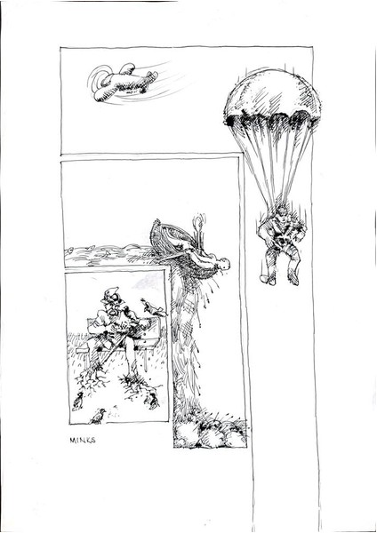 Josip Minks 43X30CM Orijinal Karikatür Tablo modelleri