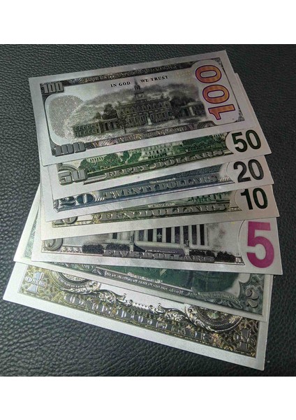 1/2/5/10/20/50/100 Abd Dolar Gümüş Varaklı Set fiyatları