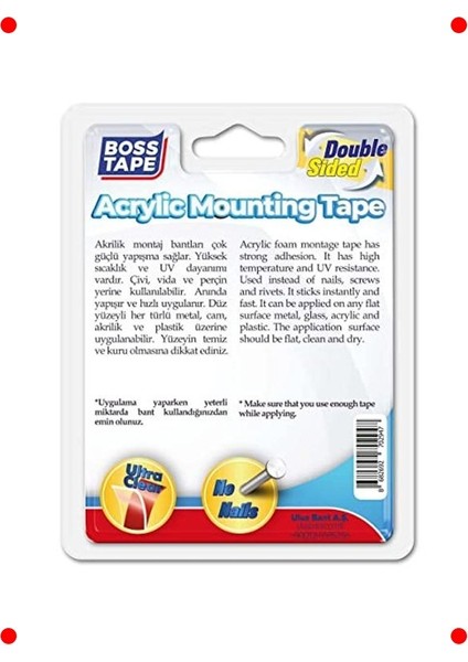 Şeffaf Çift Taraflı Akrilik Montaj Bandı modelleri