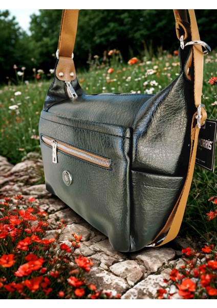 Siyaha Taba Çapraz Askılı Deri Bayan Çanta modelleri