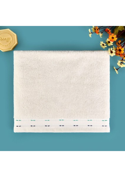 Soft Tiny Yüz Havlusu - Ekru / Renkli - 50X90 cm