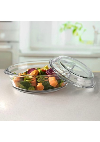 Ripple Kapaklı Tencere - Şeffaf - 34X21 cm