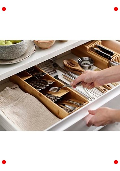 Bambu Çekmece Içi Çatal Bıçak Düzenleyici fırsatları