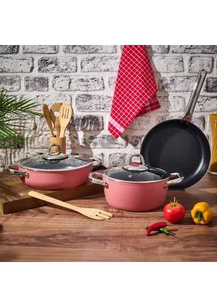 Master Daily 5 Parça Tencere Seti - Pembe