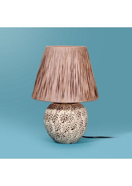 Light Holbeak Seramik Abajur - Bej - 35X35X25 cm