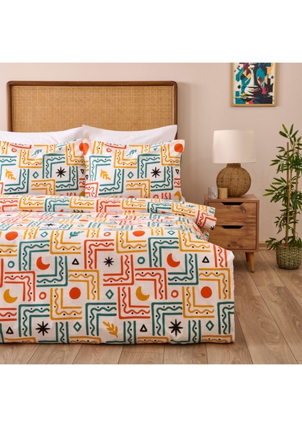Soft Cubo Çift Kişilik Nevresim Takımı - Renkli