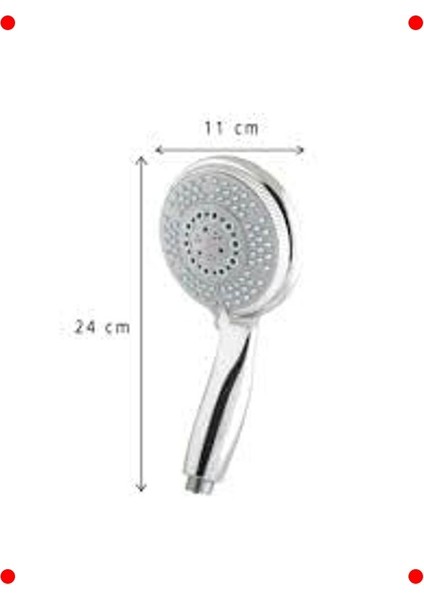 5 Modlu Büyük Başlı Krom Duş Başlığı fırsatları