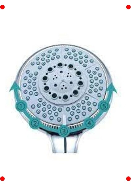 5 Modlu Büyük Başlı Krom Duş Başlığı indirimleri