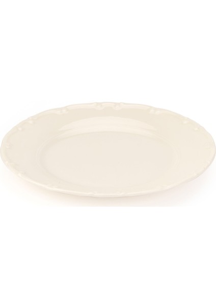 Porselen Liana Pasta Tabağı - Krem - 19 cm