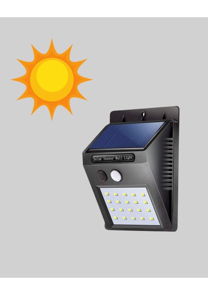 Yzlal Solar Güçlü LED Dış Me Lambası – Güneş Enerjisiyle Şarj Olan Sensörlü Bahçe Işığı indirimleri