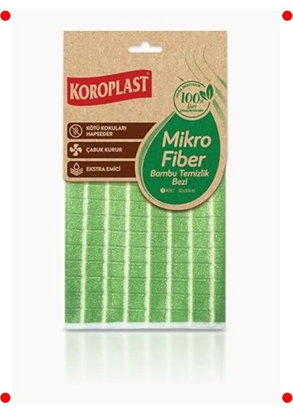 Mikrofiber Bambu Hızlı Kuruyan Temizlik Bezi