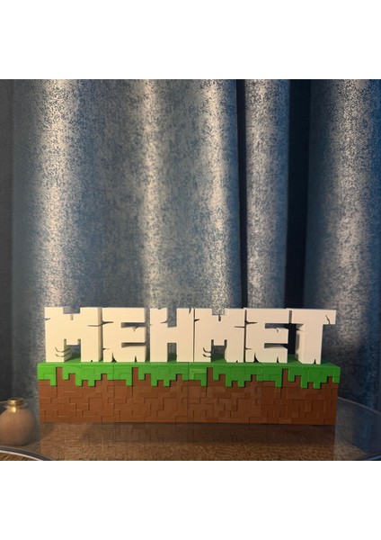 Isme Özel Minecraft Blok Dekor 6 Harf
