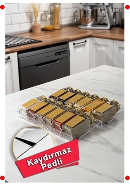 2'li Kaydırmaz Şeffaf Çekmece Içi Baharat Standı indirimleri