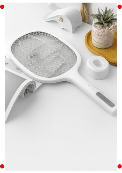 Şarjlı Uv Işıklı Elektrikli Sinek Raketi Standlı