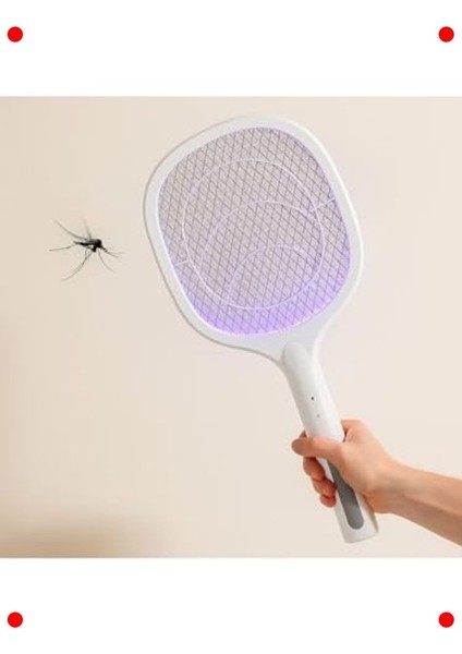 Şarjlı Uv Işıklı Elektrikli Sinek Raketi Standlı fırsatları