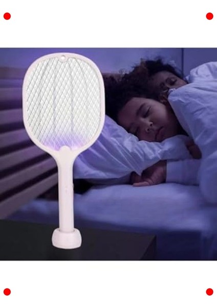 Şarjlı Uv Işıklı Elektrikli Sinek Raketi Standlı indirimleri