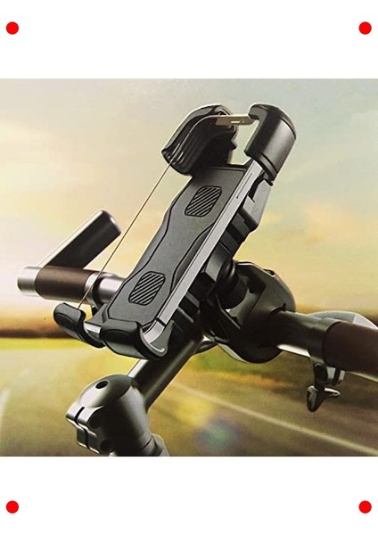 Gidonlu Araçlar Için 360° Telefon Tutucu (4.7-6.8 Inç)