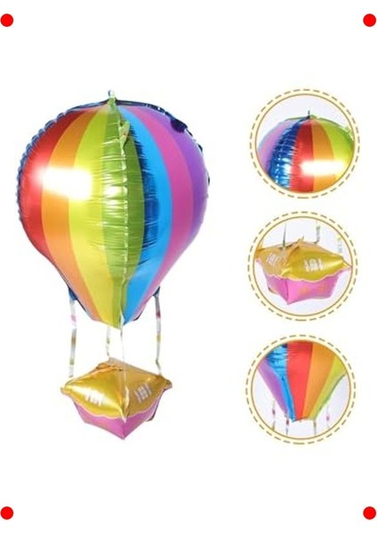 22 Inç Uçan Balon Temalı Renkli Folyo Balon