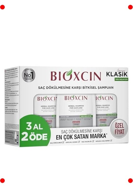 Yağlı Saçlar Için Güçlendirici Şampuan Seti (3X300ML)