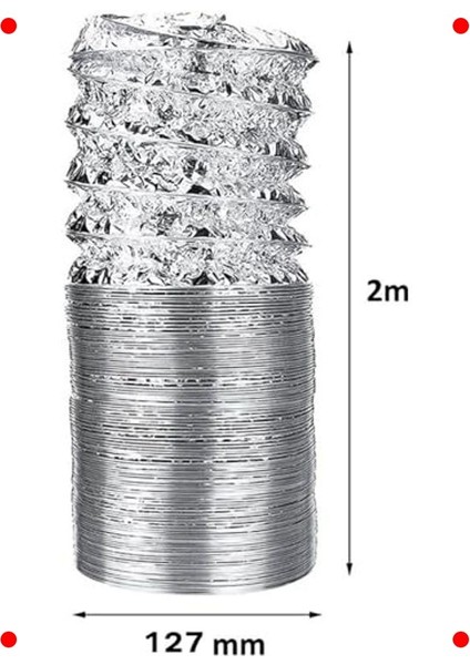 Telli Esnek Davlumbaz Baca Aspiratör Borusu 150 cm modelleri