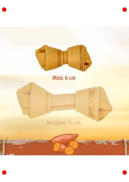 Tavuklu & Tatlı Patatesli Mini Düğüm Kemik 8'li modelleri