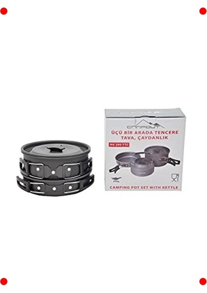 Kamp Tencere Tava Çaydanlık Seti - Renkli indirimleri