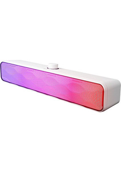 MD-SBT31 Beyaz 5W*2 1200MAH Bt,rgb,tf Card,type-C ,usb Soundbar Speaker