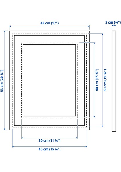 Sılverhöjden Gri Çerçeve Lame 40 x 50 cm fiyatları