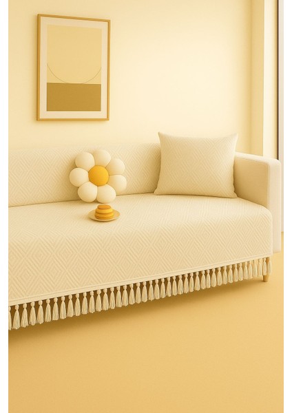 Diamond Koltuk Örtüsü Kaymaz Kumaş Özelliği | Berlina Serisi Koltuk Şalı 180 x 200 cm