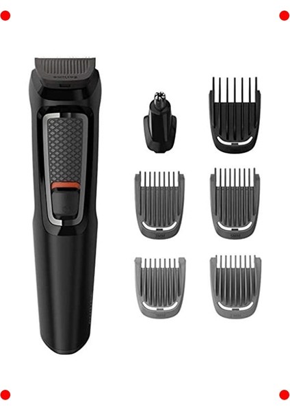 7'si 1 Arada Erkek Bakım Seti, Siyah