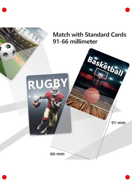 100 Adet Şeffaf Kart Kılıfı - Oyun ve Koleksiyon Için fırsatları