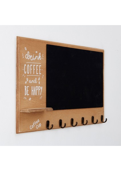 Dekoratif Kahve Köşesi Ahşap Askılık - Kahverengi - 43X27 cm modelleri
