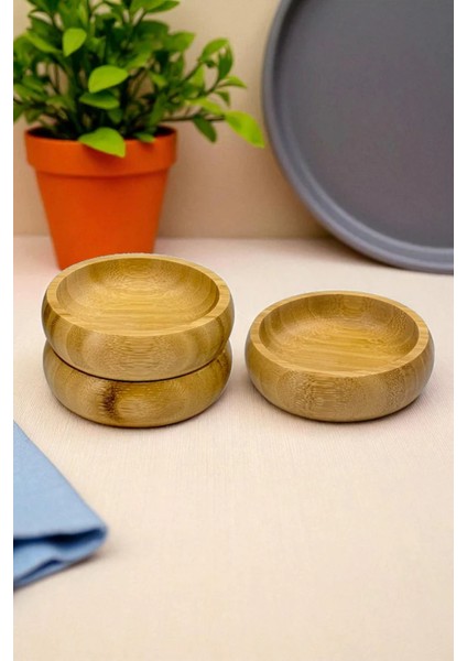 Doğal Bambu 3’lü Yuvarlak Lokumluk Çerezlik Seti – Şık ve Kullanışlı Tasarım indirimleri