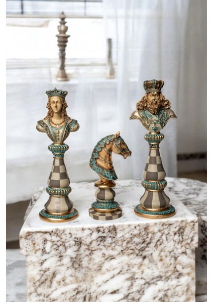Dekoratif 3'lü Satranç Biblo
