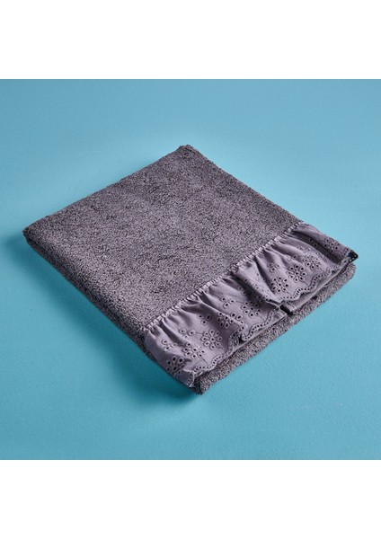Soft Fırfırlı Yüz Havlusu - Antrasit - 50X90 cm fiyatları