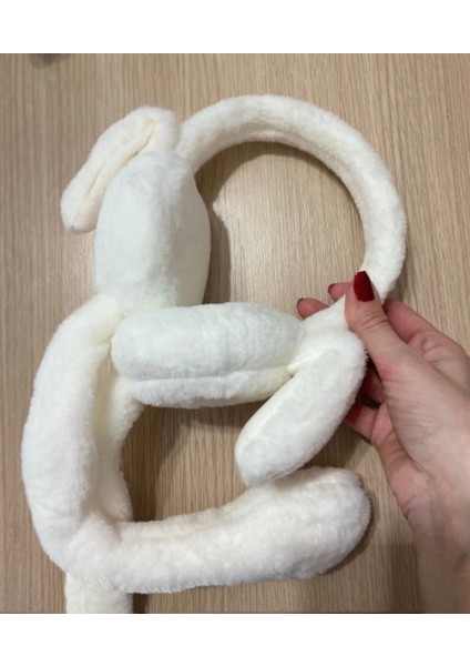 Peluş Tavşan Kulaklı Hareketli Yumuşak Sıcak Tutan Kulaklık modelleri